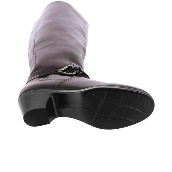 NWT Clarks Women's Emily 2 Sky Dark Brown Synthetic Knee High Boot – Size 7 - Picture 5 of 6